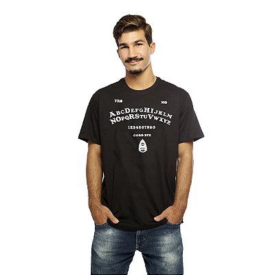 Camiseta Streetwear Preta Ouija Board - Manga Curta
