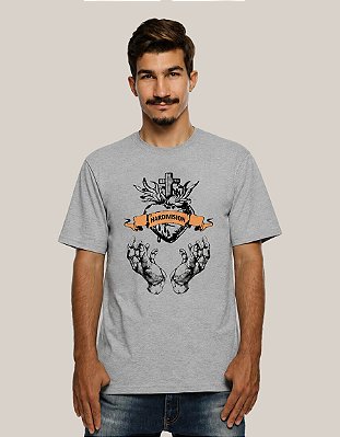 Camiseta Cinza Mescla Sagrado