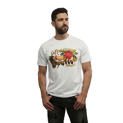 Camiseta Streetwear Branca Cuba - Manga Curta