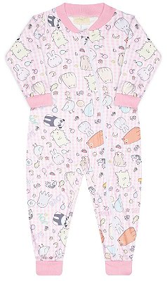 PIJAMA INFANTIL MENINA VICHY SLIM SOFT ROSA