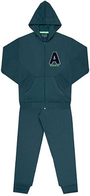 CONJUNTO INFANTIL MENINO ATHLETIC MOLETOM VERDE