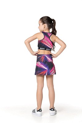 SAIA INFANTIL MENINA ARTIFÍCIO GINÁSTICA PINK