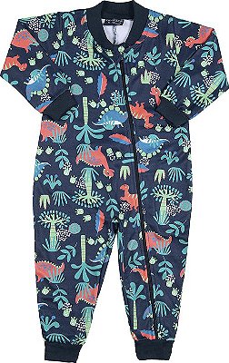 PIJAMA INFANTIL MENINO DINO SLIM SOFT AZUL