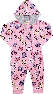 Pijama tamanhos P ao 16 em moletom flanelado com punhos -  COR ROSA