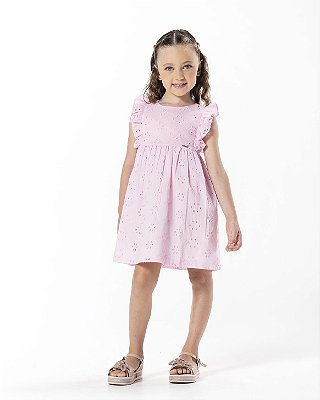 VESTIDO INFANTIL MENINA LAISE ROSA