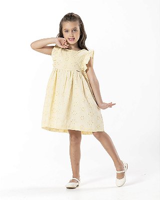 VESTIDO INFANTIL MENINA LAISE AMARELO