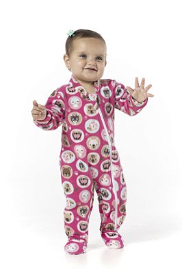 PIJAMA INFANTIL MENINA SAFARI SOFT PINK