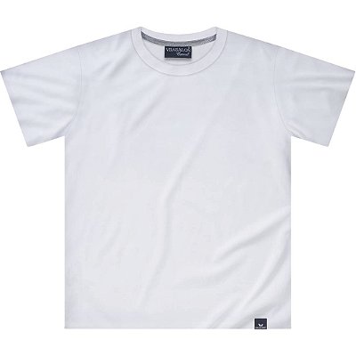 CAMISETA INFANTIL UNISSEX BÁSICA ALGODÃO BRANCA