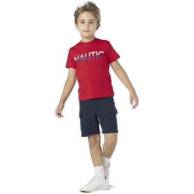 CONJUNTO INFANTIL MENINO NAUTIC ALGODÃO VERMELHO