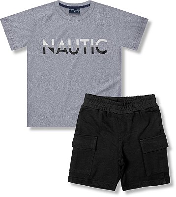 CONJUNTO INFANTIL MENINO NAUTIC ALGODÃO MESCLA