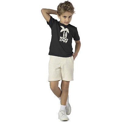 CONJUNTO INFANTIL MENINO WAVE SPOT PRETO