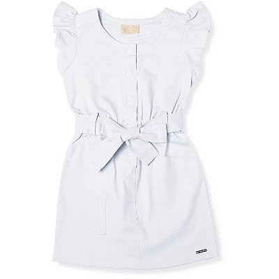 VESTIDO INFANTIL ROBERTA SARJA BRANCO