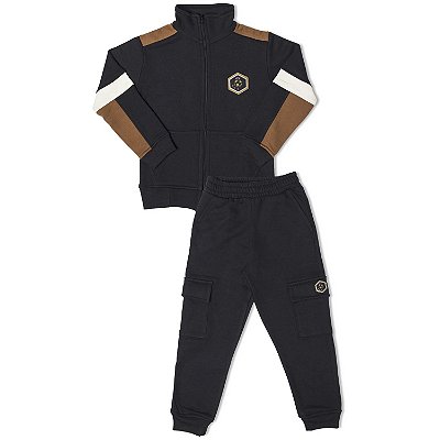 CONJUNTO INFANTIL MENINO VRS MOLETOM PRETO