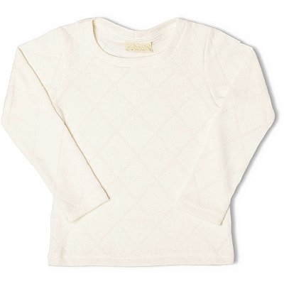 BLUSA INFANTIL MENINA TRICOT LOSANGO CRU