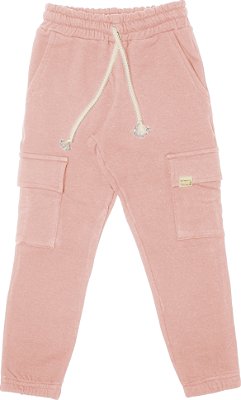 CALÇA INFANTIL MENINA BOLSO CARGO MOLECOTON ROSE