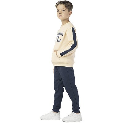 CONJUNTO INFANTIL MENINO NYC MOLETOM MARINHO