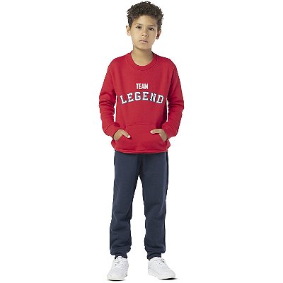 CONJUNTO INFANTIL MENINO LEGEND MOLETOM VERMELHO