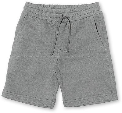 Bermuda infantil menino lisa moletinho cinza