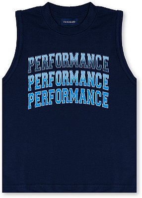 Camiseta regata infantil menino estampada algodão marinho