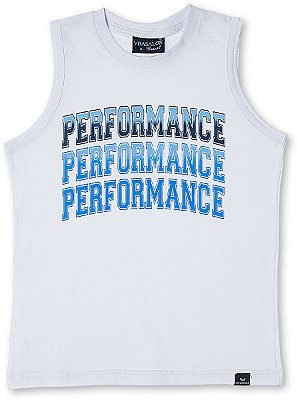 Camiseta regata infantil menino estampada algodão branca