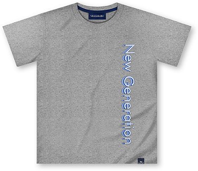 Camiseta infantil menino estampada algodão cinza