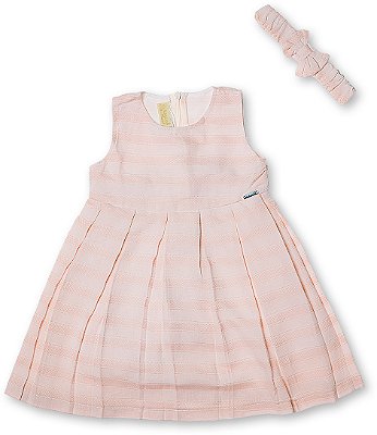 Vestido infantil menina festa laço rosa