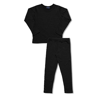 Conjunto termico calça e blusa preto