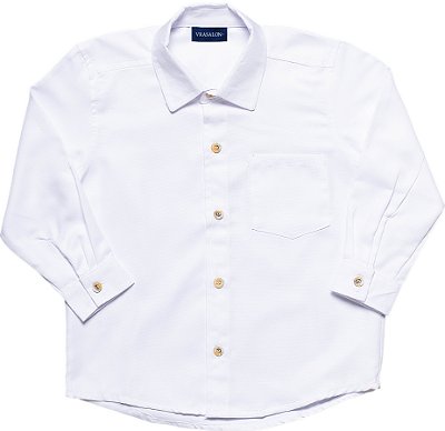 Camisa Social Infantil Menino Manga Longa Algodão