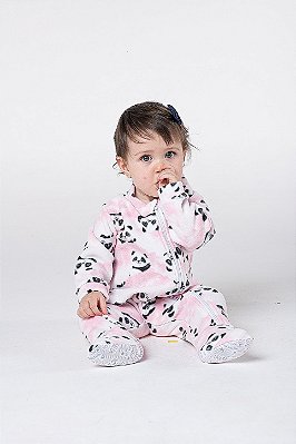 Pijama macacão infantil Soft Panda