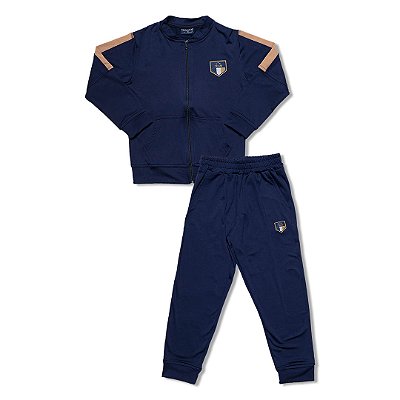 Conjunto Infantil Menino Esportivo Jaqueta e Calça Marinho