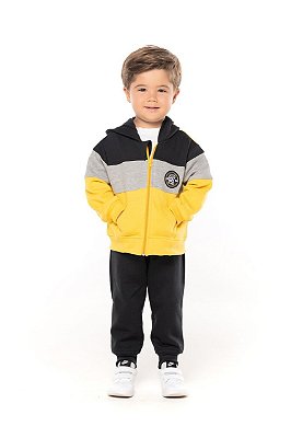 CONJUNTO INFANTIL MENINO BIG PLANS MOLETOM PRETO