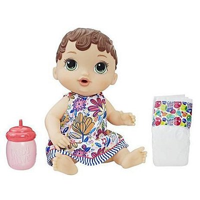 Boneca Baby Alive Hora do Xixi Morena New E0499 - Hasbro