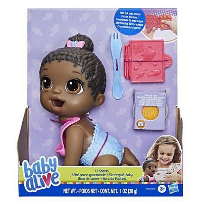 Boneca baby Alive Hora da Papinha Negra F2619 - Hasbro