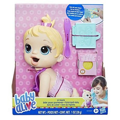 Boneca baby Alive Hora da Papinha Loira F2617 - Hasbro