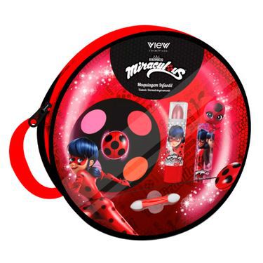 Bolsinha de Maquiagem Redonda Miraculous Ladybug