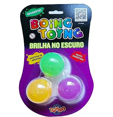 Kit com 3 Bolinhas Brilha no Escuro Fidget Toy 044274 - Toyng