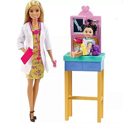 Barbie I Can be Playset Profissões Pediatra DHB63 - Mattel