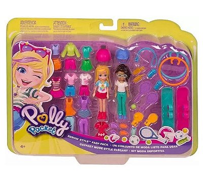Polly Pocket Kit Grande Moda Esportiva Polly e Shani GGJ50 - Mattel