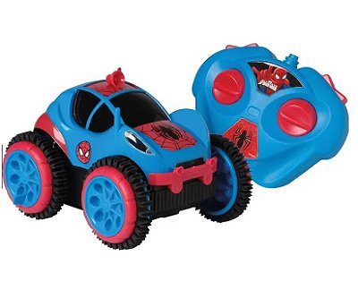 Carro Controle RC 3 Funções Spider Flip Spiderman 5851 - Candide