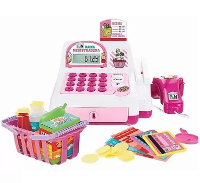 Caixa Registradora Rosa Creative Fun BR387 - Multikids