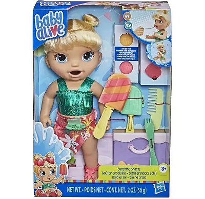 Baby Alive Dia na Praia Faz Caquinha Loira F1680 - Hasbro