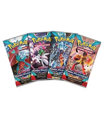 Pokémon EV4 Kit com 4 Pacotes Boosters 33642 Fenda Paradoxal - Copag
