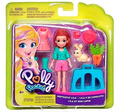 Polly Pocket Boneca Lila e Coelhinha com Acessórios GDM11 - Mattel