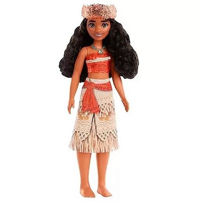 Boneca Princesa Disney Saia Cintilante Moana HLW02 - Mattel