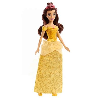 Boneca Princesa Disney Saia Cintilante Bela HLW02 - Mattel