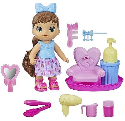 Boneca Baby Alive Sudsy Styling Morena F5113 - Hasbro