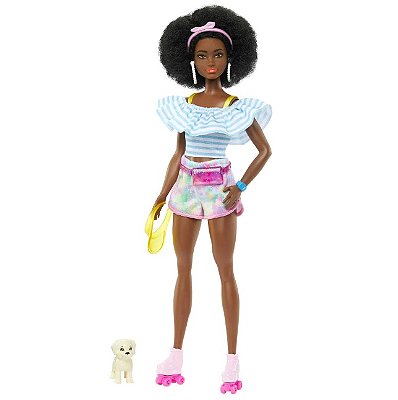 Boneca Barbie Fashion Filme Deluxe Patinadora HPL77 - Mattel
