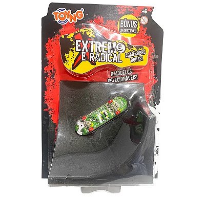 Kit Skate de Dedo - 9 cm - Extremo e Radical - 4 Skates - Sortido