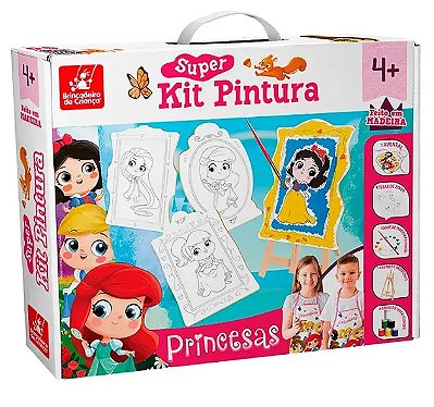 Super Kit de Pintura em Tela Princesa 2570 - Brincadeira de Criança