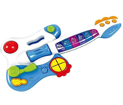 Minha Primeira Guitarra Elétrica Azul BR1092 - Multikids